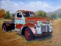 Vehicles - Gmc Truck Of Many Colors - Oil On Canvas