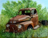 Vehicles - Retired And Rustin - Oil On Canvas